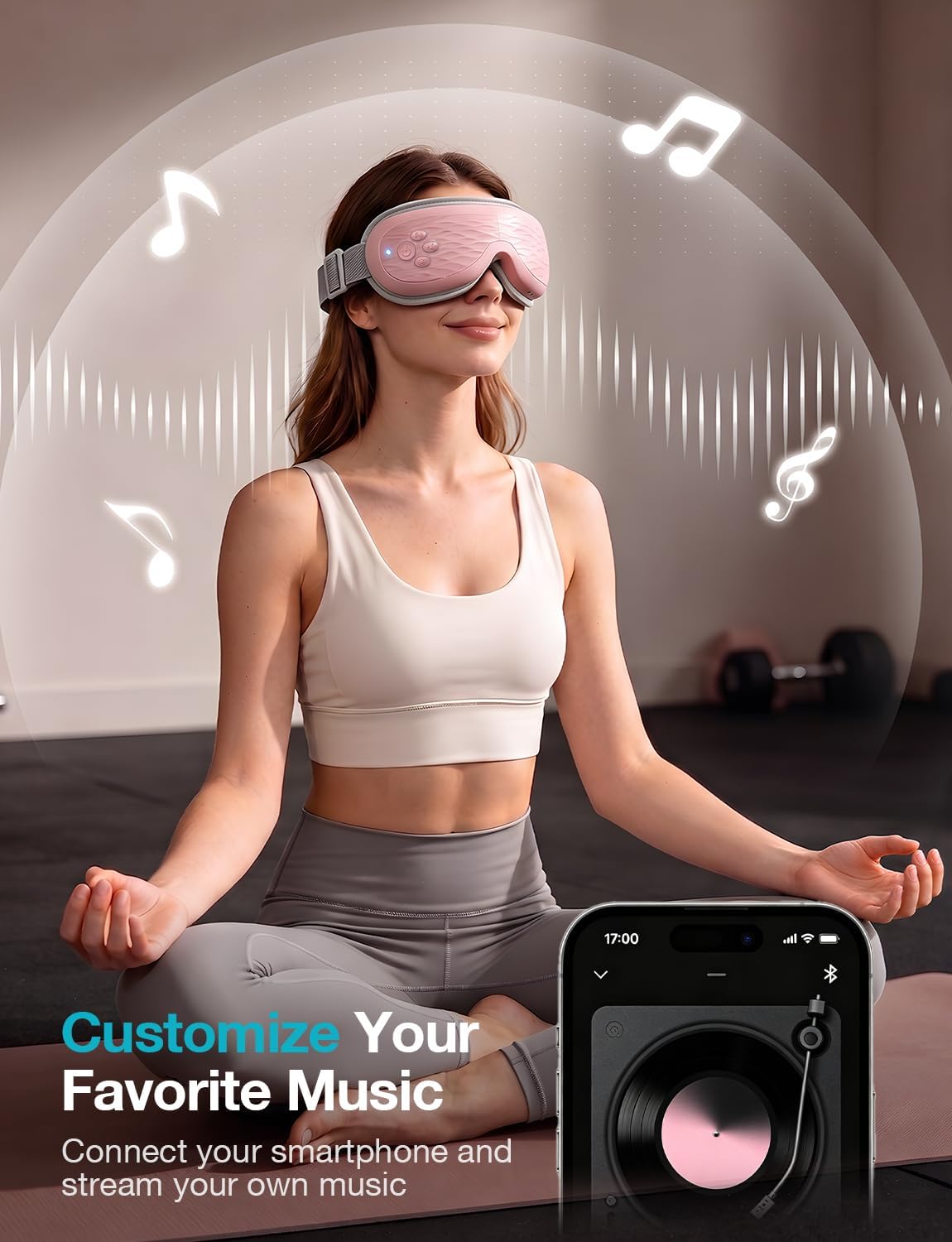 ALLJOY Eye Massager with Heat and Cooling, FSA Eligible HSA | Eye Massager with Removable Gel Mask, Birthday Gifts for Women Men Her Him Eye Care Devices for Migraine, Reduce Dry Eyes