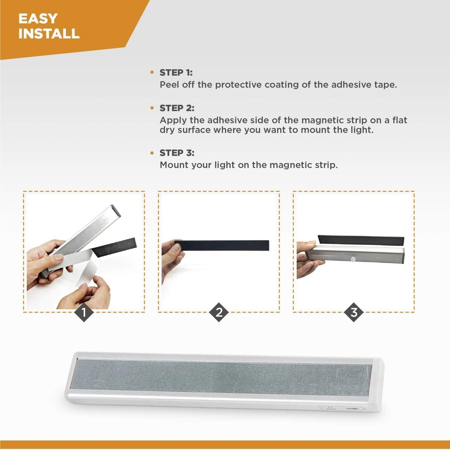 VYANLIGHT Book Light for Reading Books in Bed at Night Rechargeable and LED Closet Light Motion Activated Under Cabinet Motion Sensor Light
