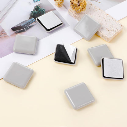 12Pcs Furniture Sliders, Square Self-Adhesive Furniture Sliders Pads | 1.5 Inches Reusable Furniture Chair Leg Sliders Carpet Sliders for Hardwood Floors Moving Table Desk Bed Sofa Couch Cabinet