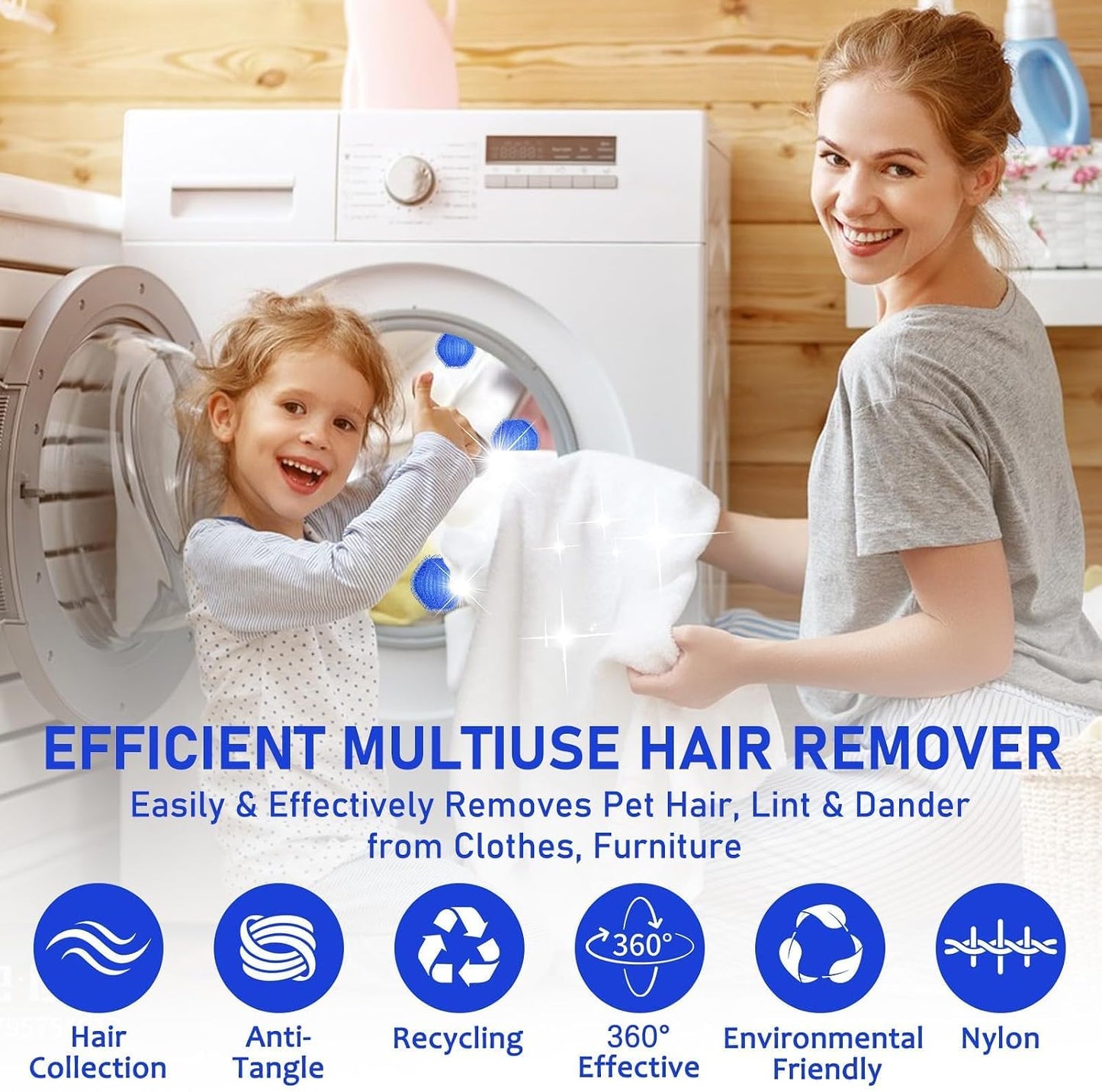 Pet Hair Remover for Laundry, Hair Catcher for Washing Machine, 12PCS | Washing Machine Fur Catcher, Dog Hair Remover for Laundry & Cat Laundry Pet Hair Catcher for Clothes, Towels & Blankets