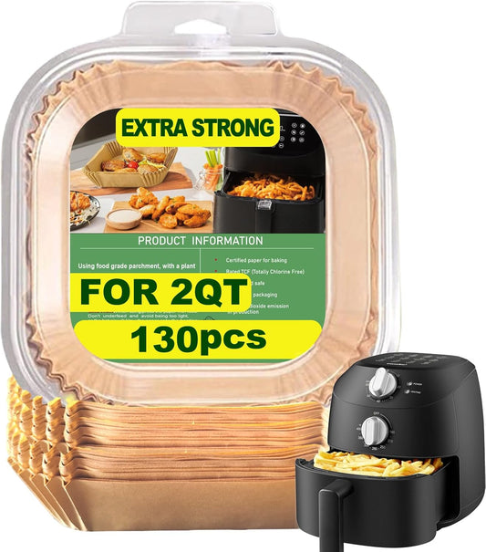 Air Fryer Liners for bella 4Qt Slim Air Fryer, Bella Air Fryer Accessories, Parchment Paper Liners Disposable Rectangular for Ninja Foodi 2-Basket, Instant Pot Vortex Plus, PowerXL Vortex(100Pcs)