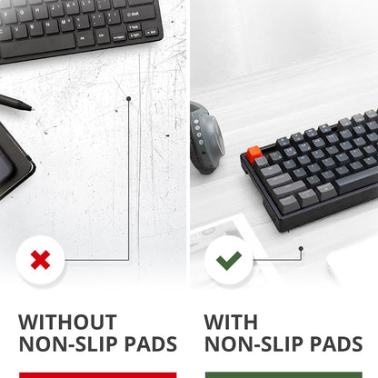 X-Protector Rubber Strip - 8 PC Non Slip Pads - Black Universal Grip Strips | Self-Adhesive Rubber Sticky Pads - Premium Feet for Keyboard, Appliances - Featuring an Amazing Super Sticky Gripping Pad