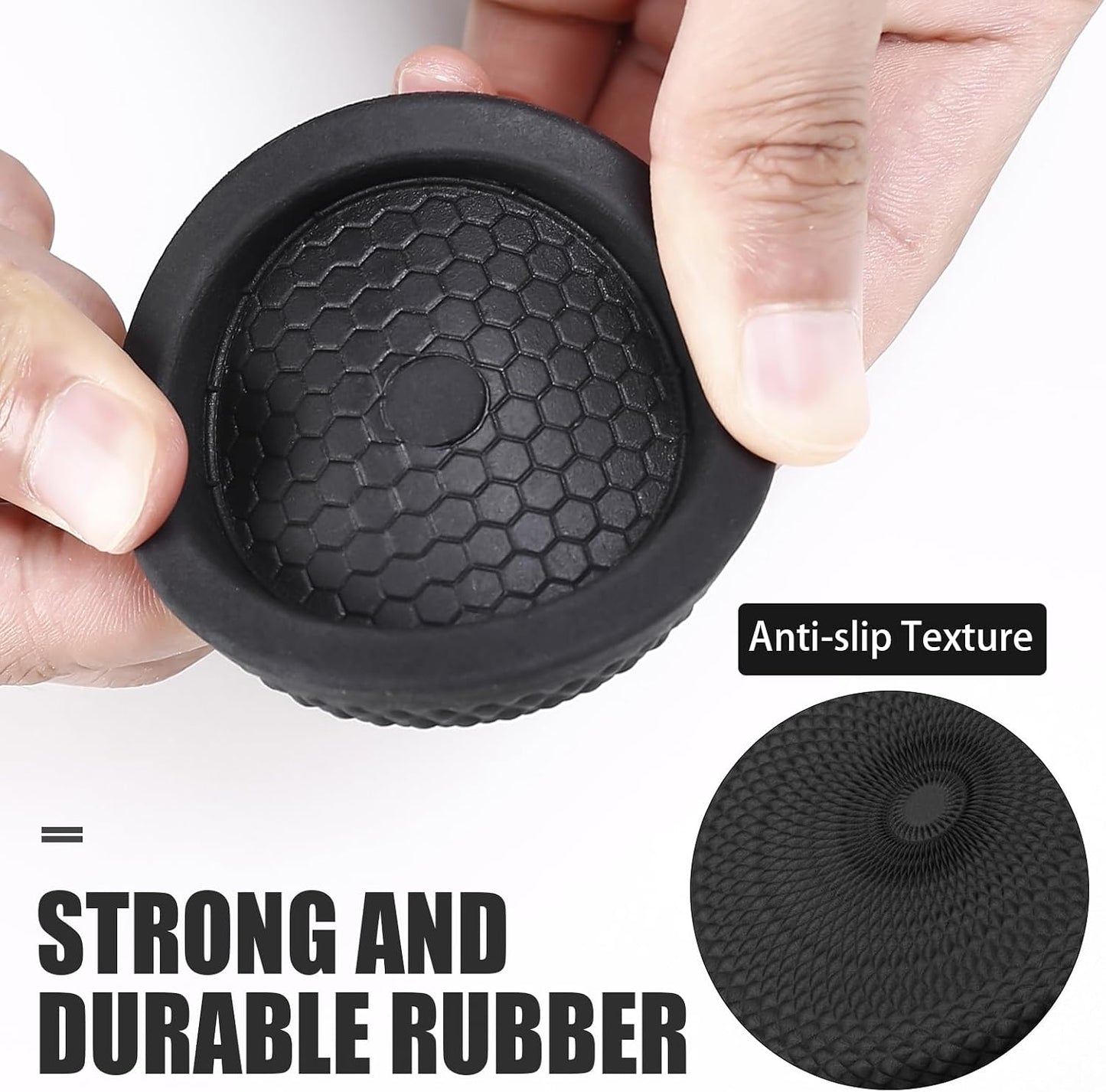 Ezprotekt Non Slip Furniture Pads, 12 Pcs 2" Anti Slip Rubber Caster Cups, No Slide Furniture Gripper, Anti Skid Furniture Coasters for Hardwood Floors, Furniture Stoppers to Prevent Sliding (Black)