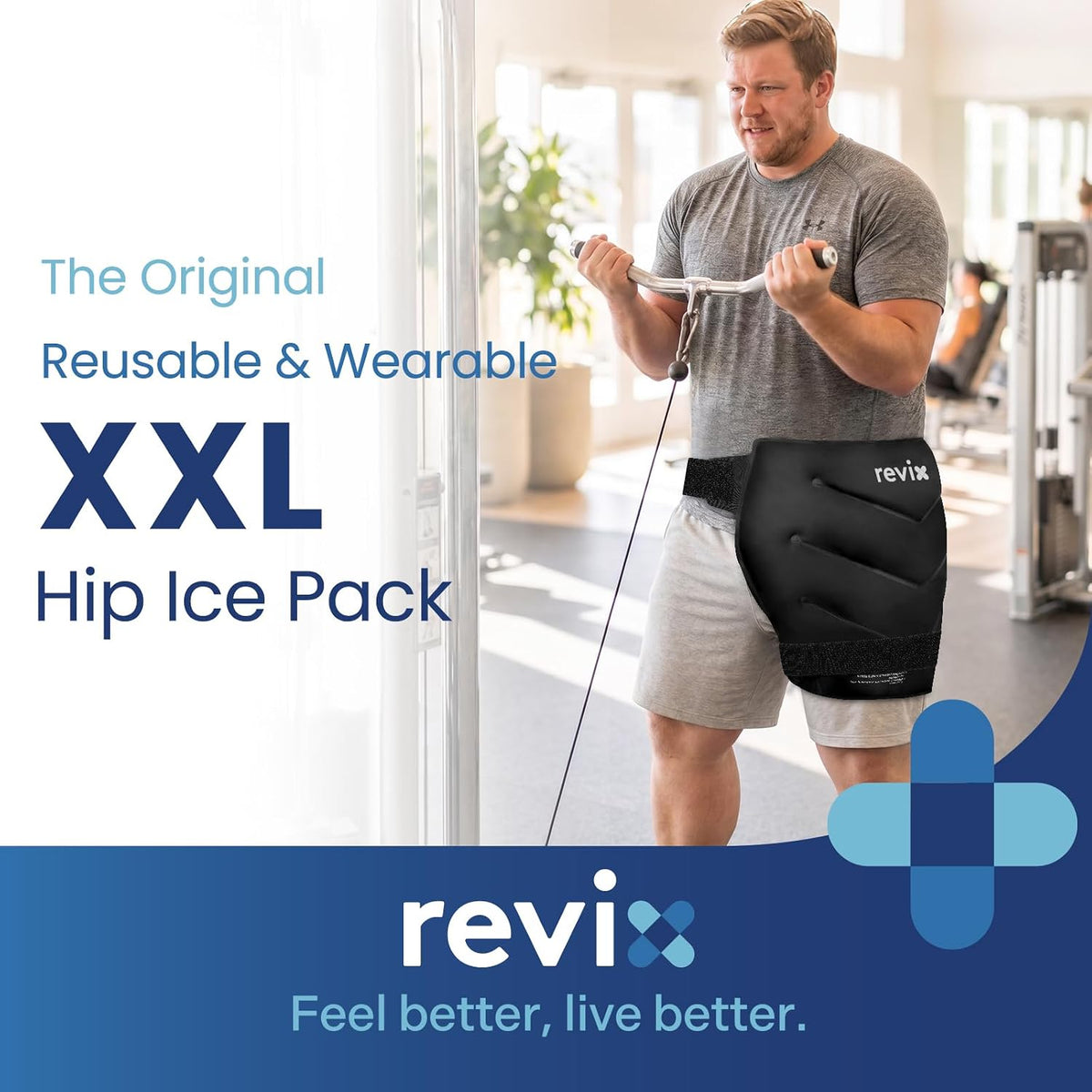 REVIX Extra Large Hip Ice Pack Wrap After Surgery, Cold Packs for Hip