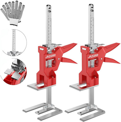 2Pcs Metal Labor Saving Arm Jack, Hand Furniture Lifter Tool, Furniture Jack, 440LBS Capacity Precise Control Slow/Fast Descent for Lifting Door Furniture, Window, Wall Tile Positioning