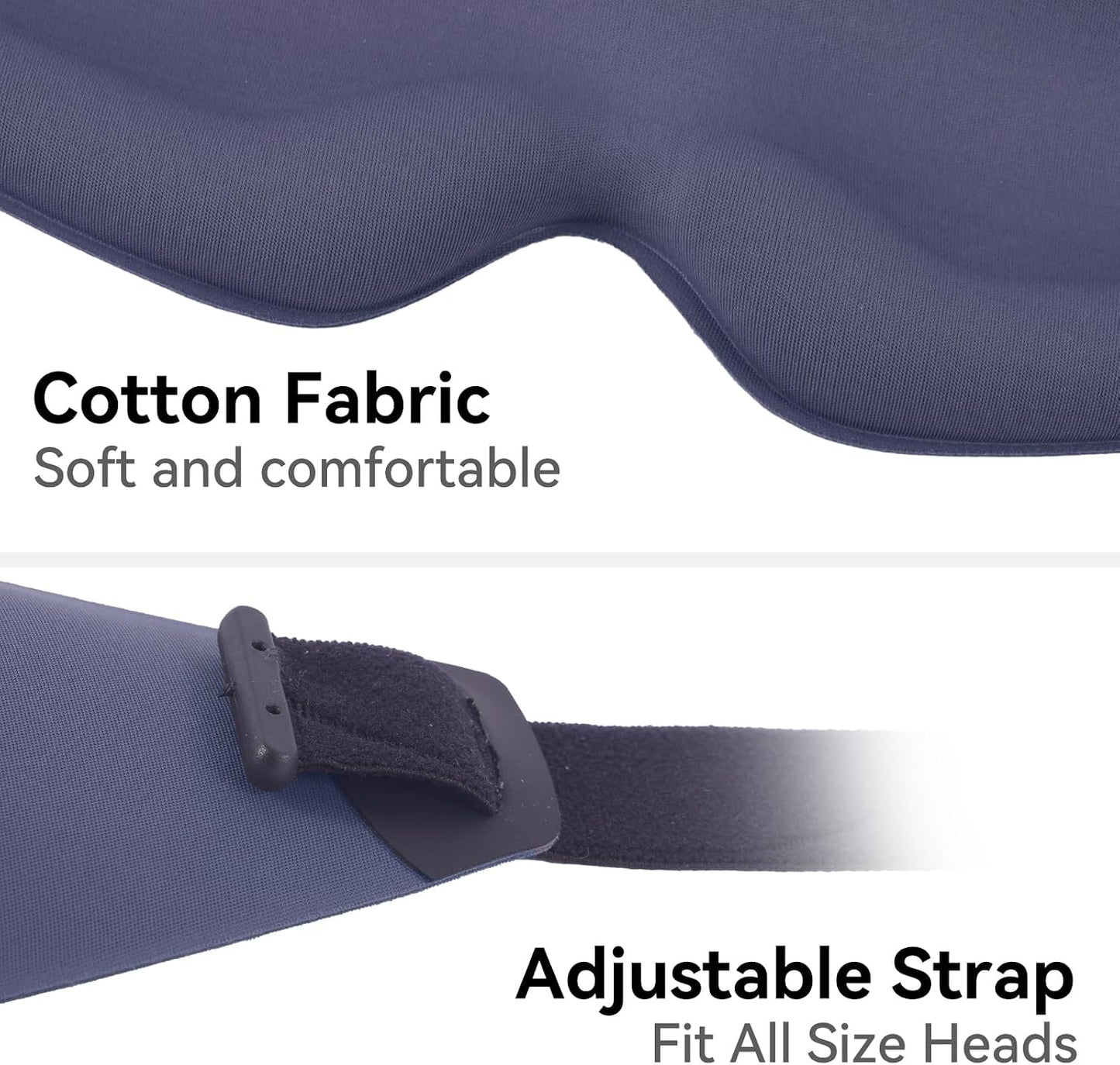 Sleep Mask 3D Contoured Memory Foam Eye Mask, Zero Pressure Light Blocking, Adjustable Breathable for Side Sleepers & Travel，Moonlit Lavender