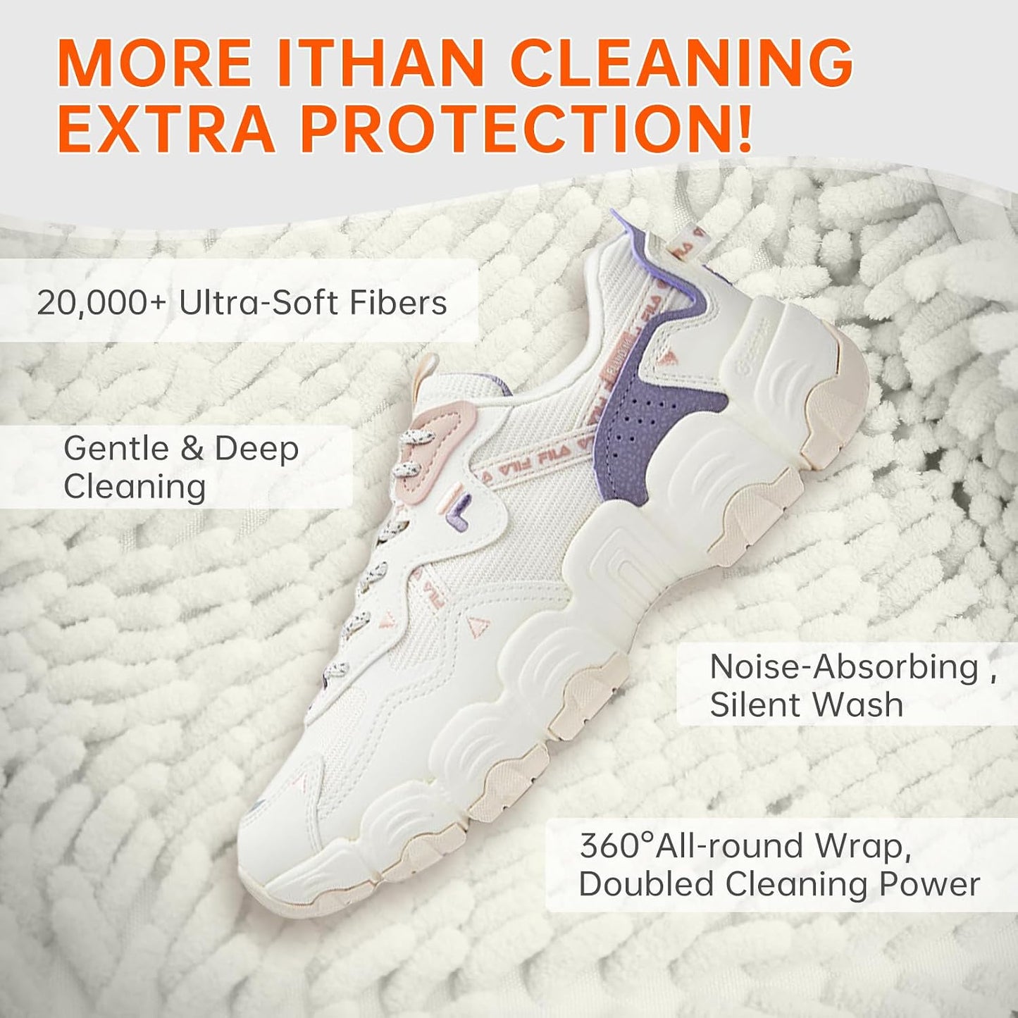 1PCS Blue Shoe Washing Machine Bags for All Shoe Types | Deep Cleaning,Reusable and Durable,Safeguarding Shoes from Scuffs and Deformation,Tear-Resistant Chenille Fabric
