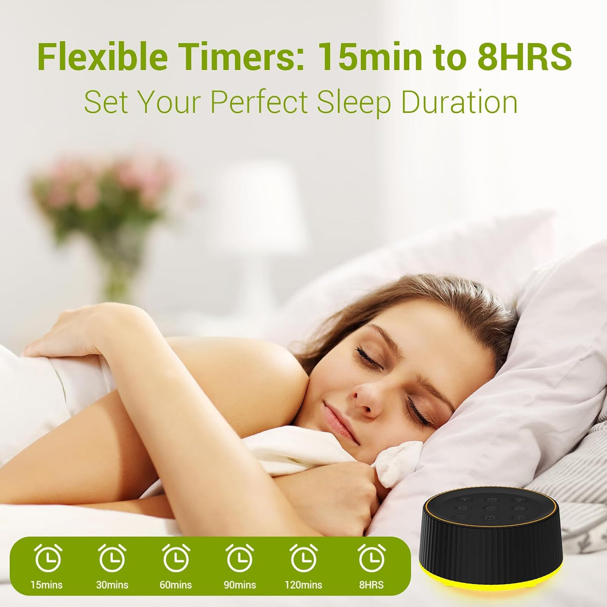 White Noise Machine with Night Light for Sleeping