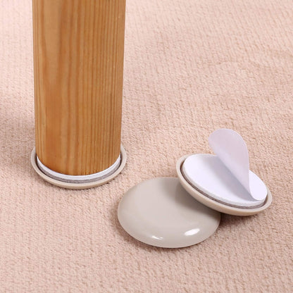 Ezprotekt 16 Pack Self-Stick Furniture Chair Leg Sliders for Carpet, 2-1/8" Self-Adhesive Round Furniture Movers Sliders, Carpet Chairs Furniture Glides, Carpet Moving Sliders Easily Move (Beige)