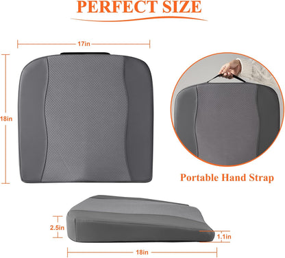 Lofty Aim Car Seat Cushion, Memory Foam Car Seat Cushions for Long Driving | Comfy Car Seat Pillow for Pain Relief, Driver Seat Cushion Adds Height, Butt Cushion for Car, Truck, Office Chair, Black