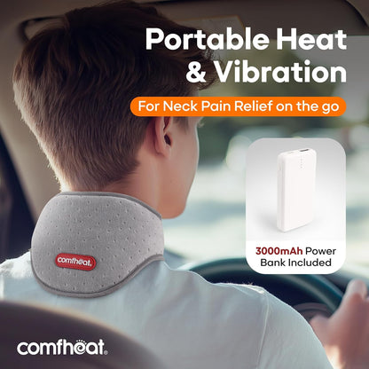 Cordless Neck Heating Pad with Vibration Massager FSA Eligible HSA