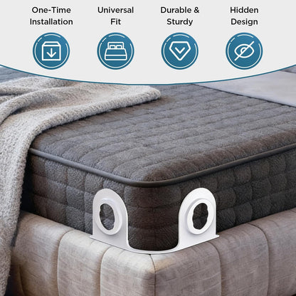 Sheet Holders Bed Sheet Grippers - Fitted Sheet Holder for Corners Keep Sheets Firm & Tight Fit All Sheet Sizes Sheet Straps Clips Easy Installation