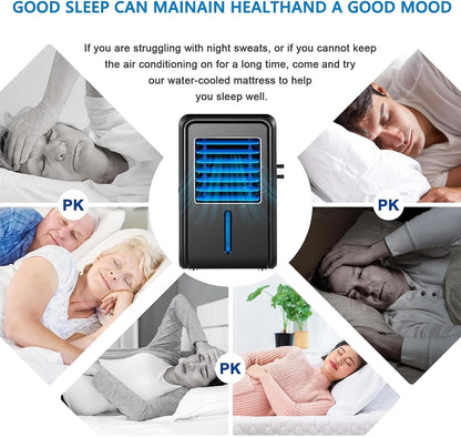 Electric Air Cooling Mat for Bed, Bed Cooling System with Remote 2.5L Water Tank & Adjustable 4 Speeds Water Injection Circulating Ice Mat for Bedrooms/Dormitories/Hotels(Single Size 160 * 70cm)