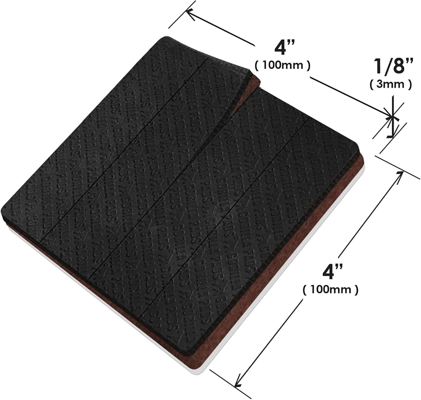 Slipstick GorillaPads CB147 Non Slip Furniture Pads/Gripper Feet (Set of 16) Self Adhesive Rubber Floor Protectors, 1 inch Round, Black