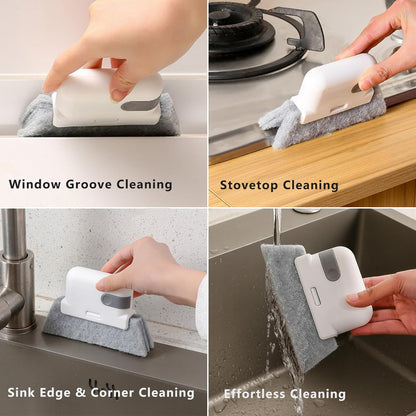 CRAFNEW 15Pcs Window Track Cleaning Brush, Small Crevice Cleaning Tools | Window Sill & Gap Cleaner for Sliding Door Tracks, Window Seals, Tile Grout, Kitchen & Bathroom Narrow Grooves, Car Vents
