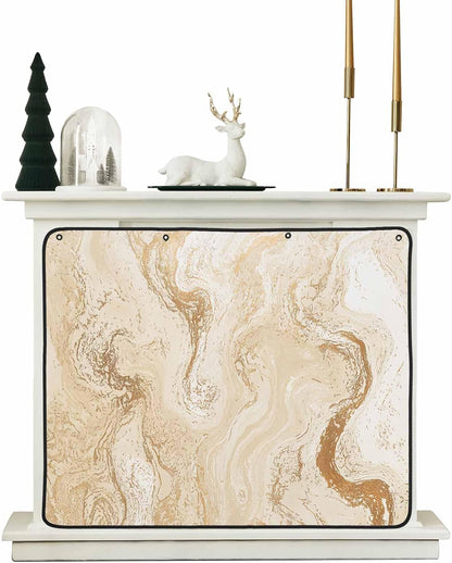 Magnetic Fireplace Cover Sage Green Marble Fireplace Screen Decorative Abstract Fluid Art Insulation Fireplaces Blocker Blanket Save Energy Fireplaces Draft Stopper Covers for Living Room 36x30 Inch