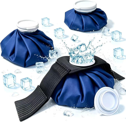11" Large Ice Bag Pack with Wrap for Injuries, Upgrade Reusable Ice Packs, Effective Hot/Cold Therapy for Migraine, Shoulder, Neck, Knee Pain, No-Leak & Waterproof, Blue