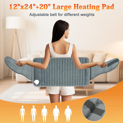 MELCAM Heating Pad for Back Pain & Period Cramps with Auto Shut Off