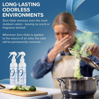 Zero Odor Multi-Purpose Odor Eliminator, Fabric & Room Deodorizer, 16 oz | Odor Eliminator Spray for Closet, Bathroom, Basement, Trash & Upholstery, Air and Surface use