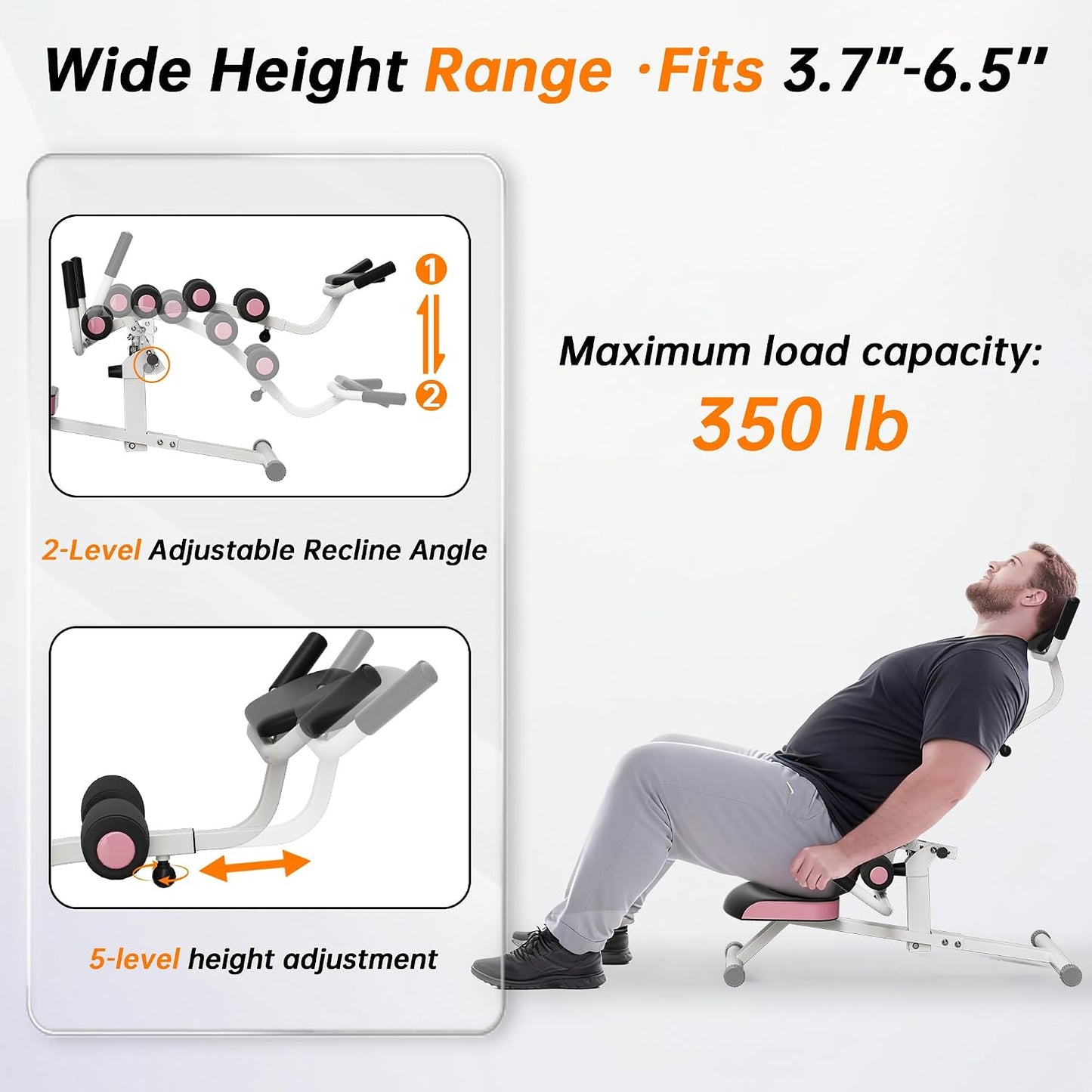 Inversion Table for Back Pain Relief - 350lbs Capacity, Improve Posture and Spinal Health - Ideal for Home and Gym Use