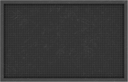 Ottomanson Indoor/Outdoor Boot Tray Non-Slip Doormat Modern Entryway Mat for Entryway Patio Backyard Garage, 18" x 28", Black