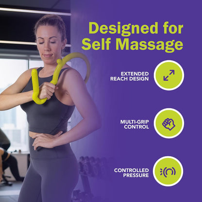 GoFit Muscle Self Massage Hook – Ergonomic Massage Wand for Targeted Muscle Relief, Deep Tissue Trigger Point Therapy, and Myofascial Release