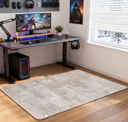 Electric Heated Carpet 35x55in Soft Plush Heating Rug 450W CX | Instant Warmth in 30s, 60 Heat Levels 12h Timer, Energy Efficient Safety Protection Ideal for Home Office Playroom 120V