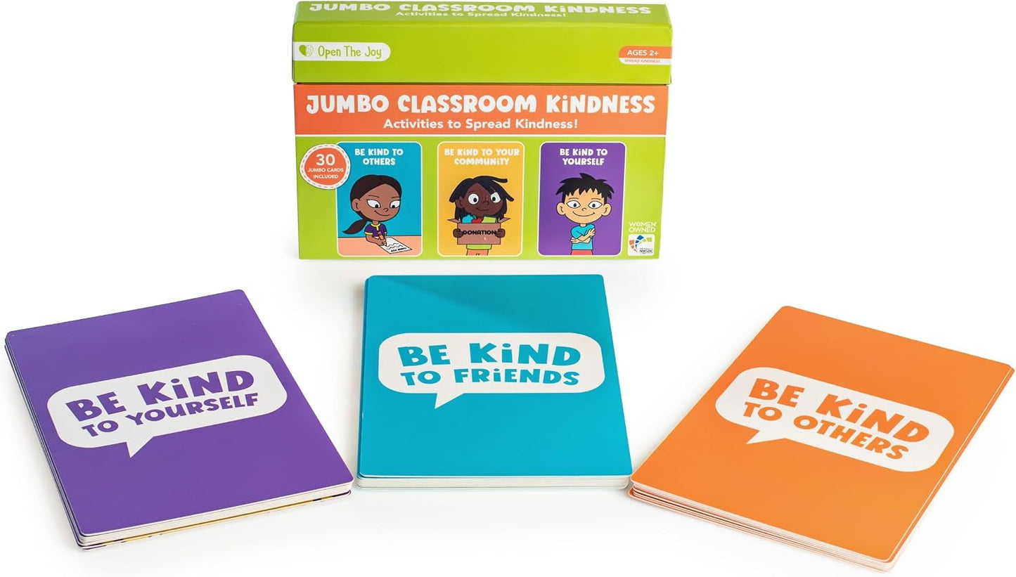 Open The Joy Jumbo Calming Cards, SEL Mindfulness Cards for Kids 3+