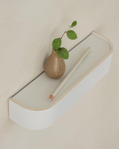 Kazai. Key Holder 'Toke' | Minimalist Key Hook Design from Berlin | Modern Key Holder Wall Mount with Wooden Shelf | Key Rack for Wall as Entryway Organizer | Walnut