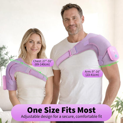Shoulder Heating Pad with Massage, Rotator Cuff Shoulder Brace for Frozen