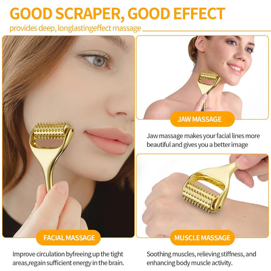 Running man Massage Roller-Deep Tissue Massage Tool for Face,Hand,Neck and Thighs, Acupuncture Roller - Muscle Pain Relief, Face Roller-Skin Care Face Massager Tightens & Tones Skin Appearance
