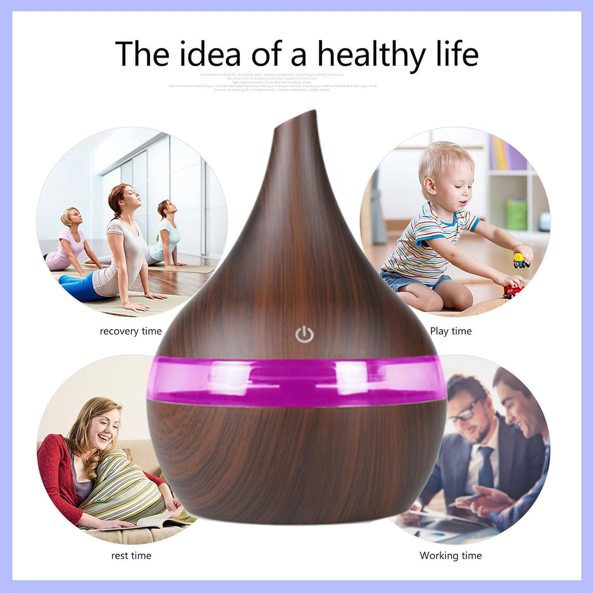 300ml Cool Mist 7 Colorful Lights Humidifier, 10-20 Hour Runtime for Plants