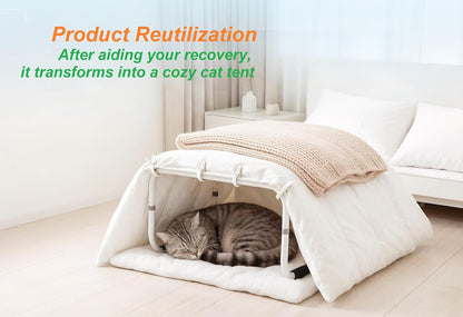 Blanket Lifter for Feet of Bed; Bed Cradle for Foot for Arthritis and Sensitive Ankle Toes; Leg Knee Surgery Recovery; Leg Foot Elevation Aids After Surgery; Leg Lifter Strap Included