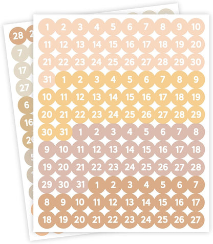 Andaz Press Colorful 7 Days of Week Stickers, Day Week Calendar Stickers for Adults Planner Day Dots Food Labels for Food Containers Date Calendar Planner Stickers Week Day Sticker Labels, 480-Pack