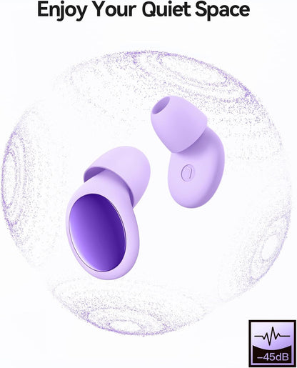 45dB Ear Plugs for Sleeping Noise Cancelling Ear Plugs for Noise Reduction & Snoring, Concerts, Earplugs for Sleep,Sider Sleepers Airplane, Silicone Earplugs Reusable Concert Ear Plug
