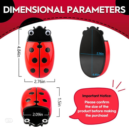 KITANIS Cute Ladybug Magnetic Pen Holder,2 Pack Magnetic Dry Erase Marker Holder,Magnet Storage Marker Pen Pencil Organizer for Refrigerator,Whiteboard,Locker Accessories