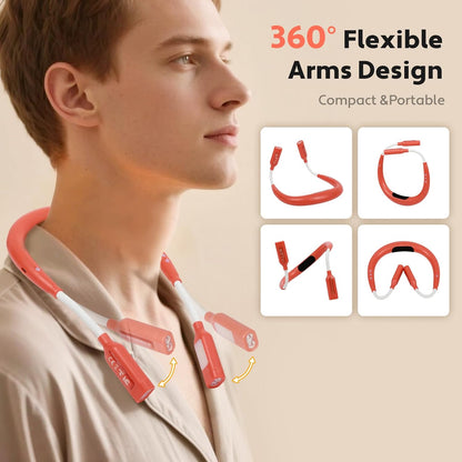 Neck Reading Light LED Brightness Rechargeable Bendable Book Lamp for Reader Lover in Bed Knitting Camping Repairing Gifts Orange
