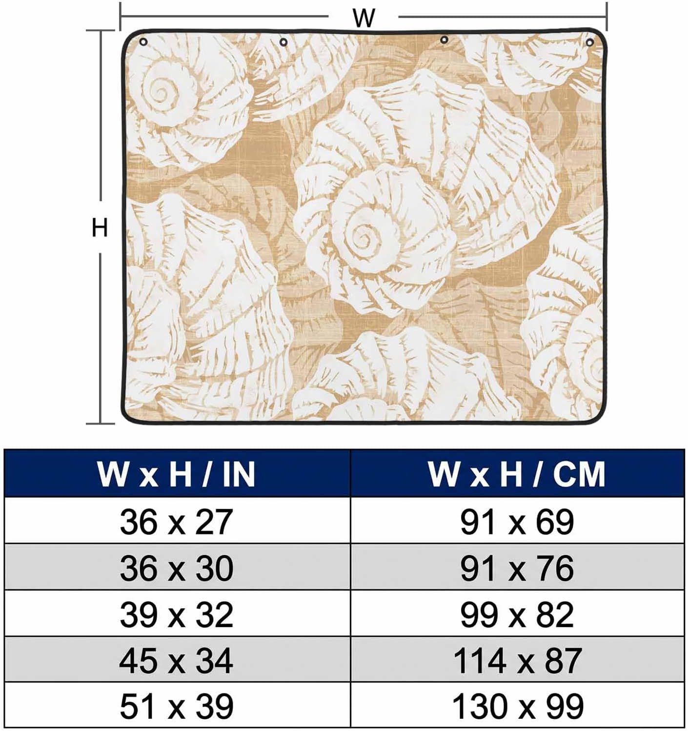 Magnetic Fireplace Cover Navy Blue Coastal Shells Fireplace Screen Decorative Ocean Conch Marine Life Insulation Fireplace Blocker Save Energy Fireplace Draft Stopper Covers for Living Room 36x30 Inch