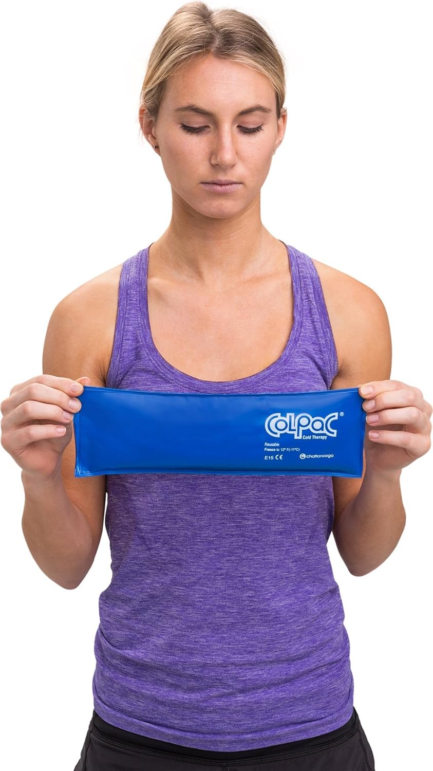 Chattanooga ColPac Reusable Gel Ice Pack Cold Therapy for Knee, Arm, Elbow, Shoulder, Back for Aches, Swelling, Bruises, Sprains, Inflammation (11"x14") - Blue