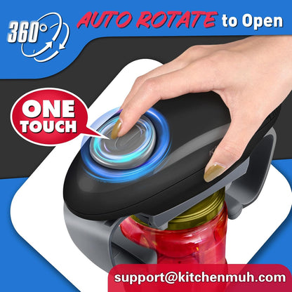 Higher Torque Electric Jar Opener for Seniors with Arthritis Fit Almost Jars Size, Strong Tough Automatic Jar Opener for Weak Hands, Hands Free Battery Operated Bottle Opener for Arthritic Hands Red
