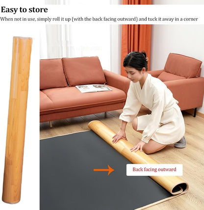 Electric Heated Floor Mat, Heated Carpet with Adjustable Temperature 12 Hour Timer, Indoor Graphene Floor Heating Mat Foot Warmer(C,100 * 100cm/39.3 * 39.3in)