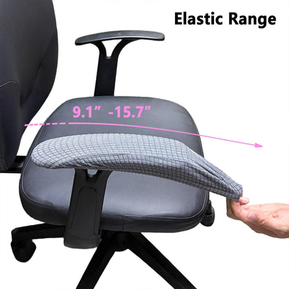 Melaluxe Office Chair Armrest Covers, Stretchable Removable Washable Chair Arm Covers, Elastic Desk Computer Gaming Chair Arm Rest Protector Slipcovers (Black)