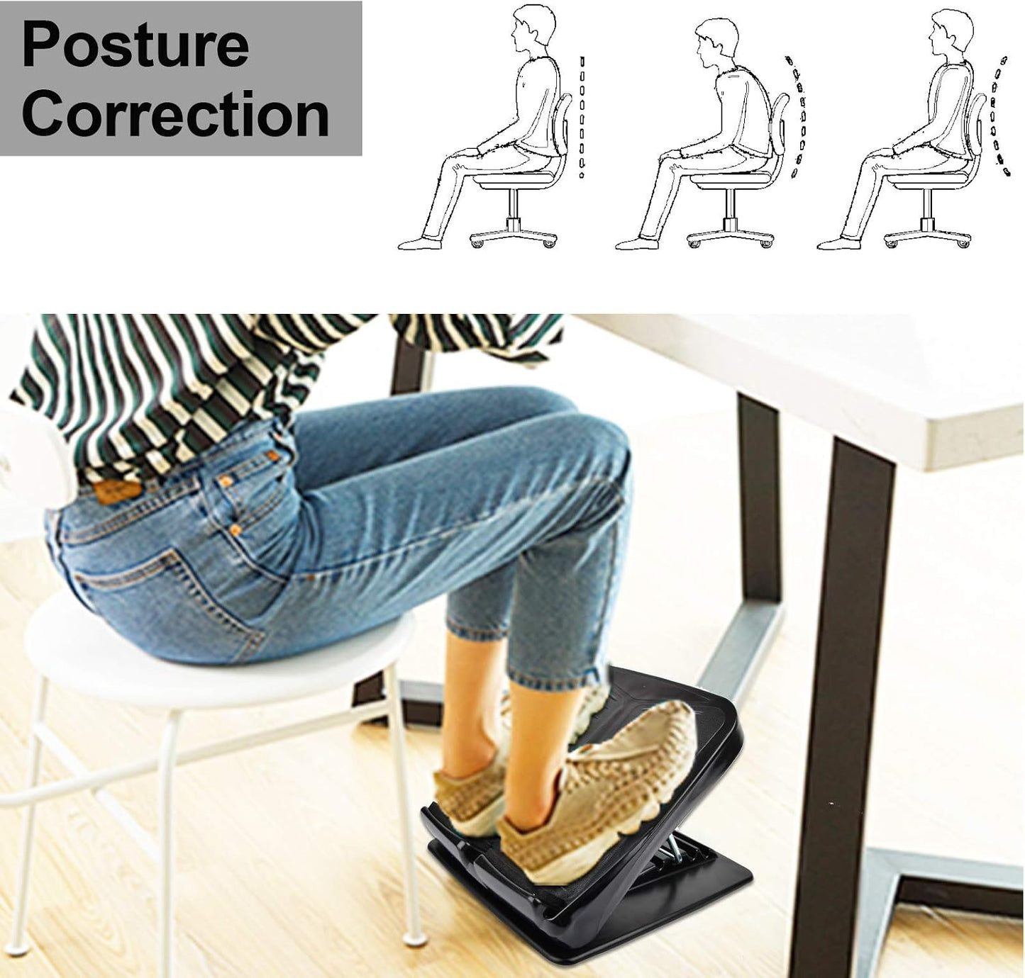 Slant Board, Calf Stretcher Ankle and Foot Incline Board for Stretching Tight Calves or Plantar Fasciitis Adjustable 4 Level (330 lb Capacity), Strength Training Equipment Leg Machines | Stretching Tight Calves or Plantar Fasciitis, Adjustable 4 Level,