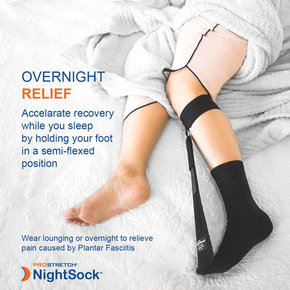 ProStretch NightSock, Overnight Relief for Plantar Fasciitis w/Toe Support | Alternative to Night Splint, Night Sock for Plantar Fasciitis & Achilles Tendonitis, One Size Fits Most