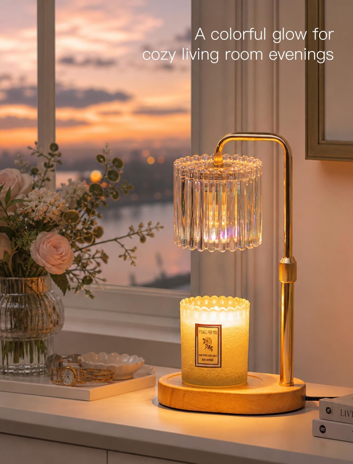 Candeldo Candle Warmer Lamp with Timer: Black Wax Melt Warmer