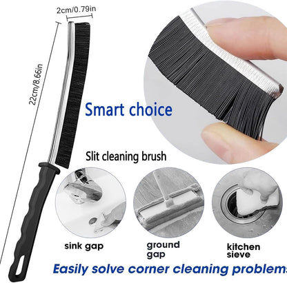 Crevice Cleaning Brush, Bathroom Gap Cleaning Brush, Hard Bristle Brush for Cleaning, Multifunctional Gap Brush, for Blind, Baseboard, Fan, Window or Sliding Door Track (5pcs)