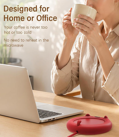 Supsonic Coffee Mug Warmer, Cup Warmer for Desk with 4 Temp Settings | Fast heating beverage, 2-12h Auto shut-off, Constant temperature, Smart gift for women men, Works with tea, milk, candle