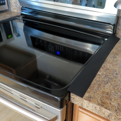 Evelots Silicone Stove Counter Gap Covers-2 Pack Gap Fillers-Kitchen Spill/Crump Guards-Heat Resistant-Flexible-30 Inch Long-Cut to Size with Scissors-Easy to Clean-Black