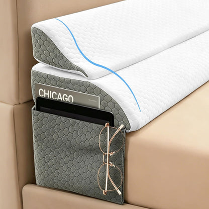 4 Modes Pillow Wedge for Headboard Gap, Foldable Bed Wedge Pillow, Bed Gap Filler King Size Fill The Gap (0-7"), Mattress Gap Filler Long Pillow Between Headboard and Mattress