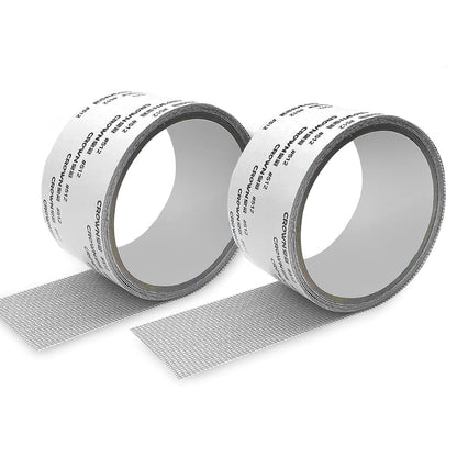 ACEBON Window Screen Repair Kit - 2"x80' Tape for Tears & Holes, Strong Adhesive Black Fiberglass Mesh
